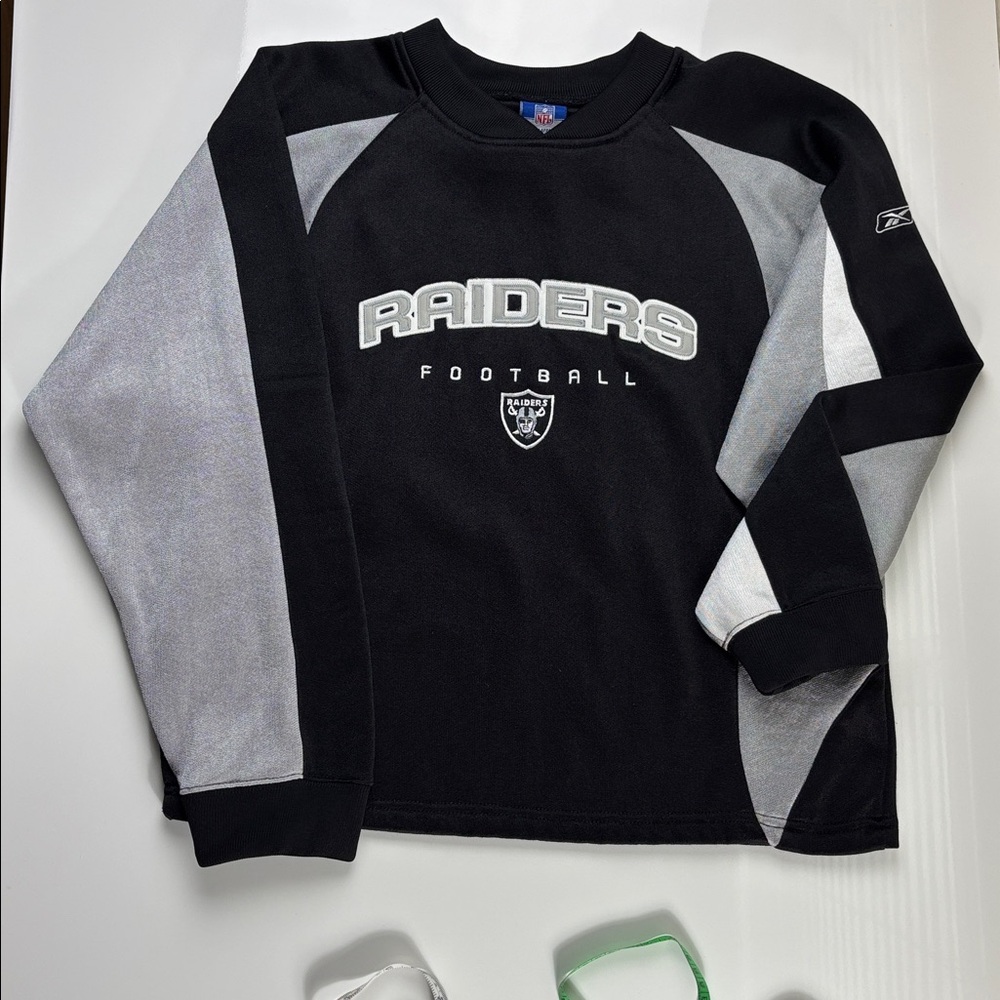 RAIDERS Reebok NFL Team Apparel Black Sweatshirt